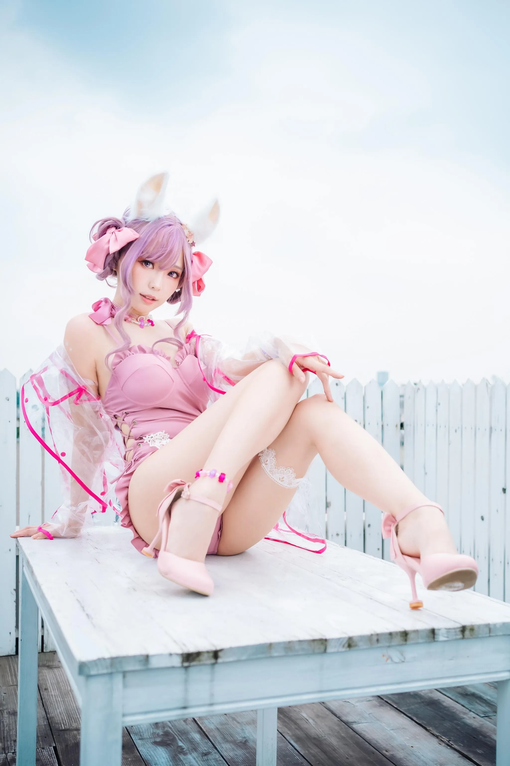ElyEE子 – NO.82 Fluffy Summer – Original Swimsuit-粉色 [54P]插图5